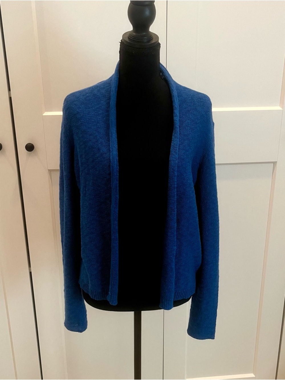 Lilly Pulitzer Barton Blue Open-Front Cardigan in a Soft Cotton Blend Fabric NWT